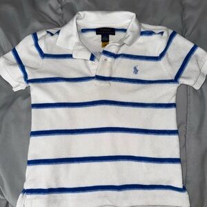 Polo by Ralph Lauren White and Blue Striped Polo Shirt